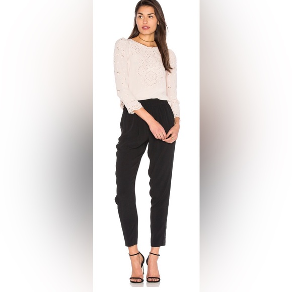 Rebecca Taylor teardrop eyelet 100% silk blouse size 2 - Picture 5 of 15